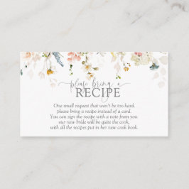 Moderne Blume mit Rezept Wasserfarben Begleitkarte