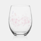 Moderne Blume mit Schmetterling Weinglas Ohne Stiel (Vorderseite)