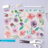 Moderne Blume mit Wasserfarben Muster Seidenpapier (Handwerk)