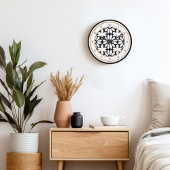 Moderne Blume Mitte des Jahrhunderts Große Wanduhr