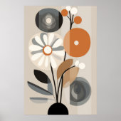Moderne Blume Mitte des Jahrhunderts Poster (Vorne)