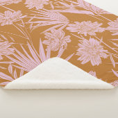 Moderne Blume Monoton Retro-Stimmung nahtlos  Sherpadecke (3/4)