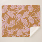 Moderne Blume Monoton Retro-Stimmung nahtlos Sherpadecke (Vorderseite (Horizontal))