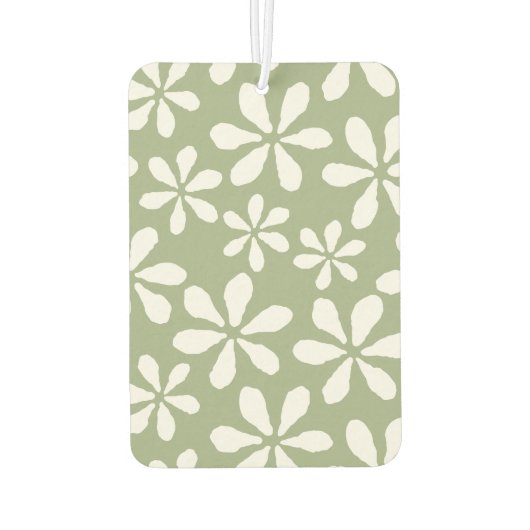 Moderne Blume Muster Chic Sage Green Girl Autolufterfrischer (Rückseite)