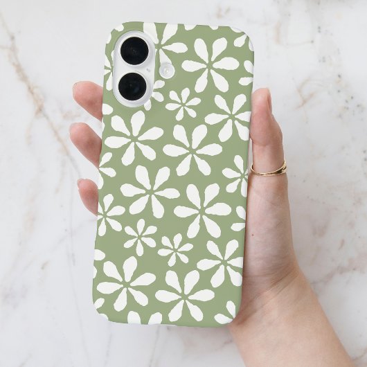 Moderne Blume Muster Chic Sage Green Girl Case-Mate iPhone Hülle