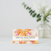 MODERNE Blume Orange Rosa Visitenkarte (Stehend Vorderseite)