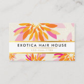 MODERNE Blume Orange Rosa Visitenkarte (Vorderseite)