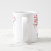 Moderne Blume Original Blume Illustration Jumbo-Tasse (Rückseite)