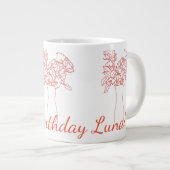Moderne Blume Original Blume Illustration Jumbo-Tasse (Vorderseite Rechts)