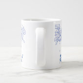 Moderne Blume Original Blume Illustration Jumbo-Tasse (Rückseite)