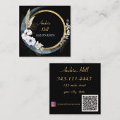 moderne Blume Salon & Wellness-Center mit QR-Code Quadratische Visitenkarte (Vorne/Hinten)