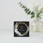 moderne Blume Salon & Wellness-Center mit QR-Code Quadratische Visitenkarte (Stehend Vorderseite)