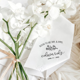 Moderne Blume Save the Date Gummistempel