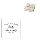 Moderne Blume Save the Date Gummistempel (Stempel)