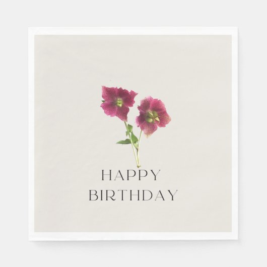 Moderne Blume Serviette (Vorderseite)