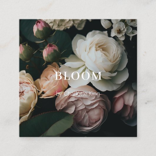 Moderne, Blume Square Visitenkarte (Vorderseite)