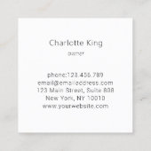 Moderne, Blume Square Visitenkarte (Rückseite)