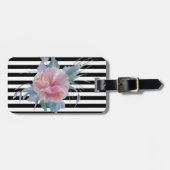 Moderne Blume , Streifen Gepäckanhänger (Vorderseite horizontal)