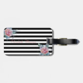 Moderne Blume , Streifen Gepäckanhänger (Rückseite horizontal)