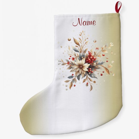 Moderne Blume Strumpf Großer Weihnachtsstrumpf (Rückseite)