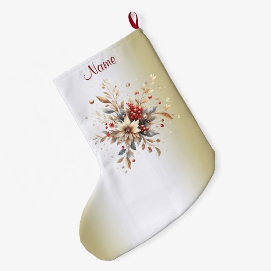 Moderne Blume Strumpf Großer Weihnachtsstrumpf (Rückseite (Hängend))