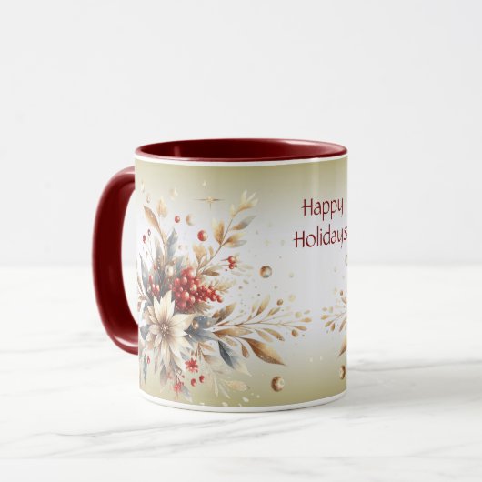 Moderne Blume Tasse (Vorderseite Links)