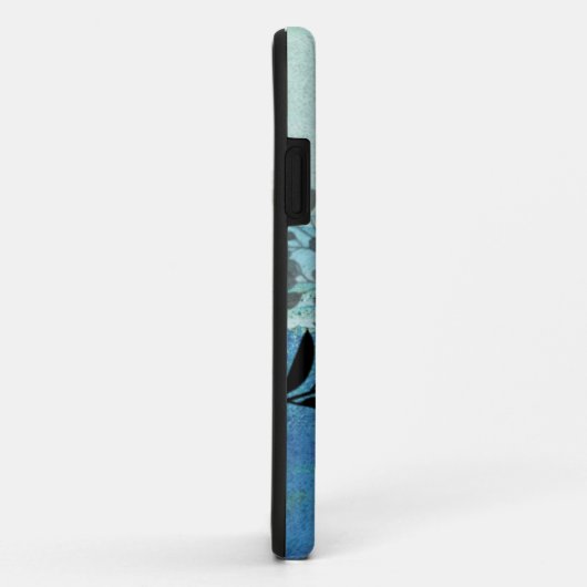 Moderne Blume über traumhaft blaues Hintergrund Case-Mate iPhone Hülle (Hinten/Rechts)