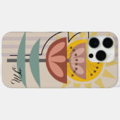 Moderne Blume und benutzerdefinierter Text Case-Mate iPhone Hülle (Rückseite (Horizontal))