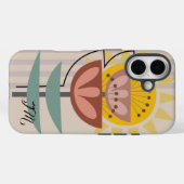 Moderne Blume und benutzerdefinierter Text Case-Mate iPhone Hülle (Rückseite (Horizontal))