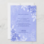 Moderne Blume und Blätter für Hochzeiten Dankeskarte (Rückseite)