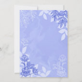 Moderne Blume und Blätter für Hochzeiten Einladung (Rückseite)