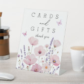 Moderne Blume und Butterfly Wedding Cards & Gifts Sockelschild (In SItu)
