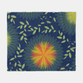 Moderne Blume und Weinberge Fleecedecke (Vorderseite (Horizontal))