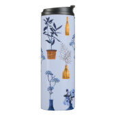 Moderne Blume Vase Vintag Monoton Thermosbecher (Nach links gedreht)