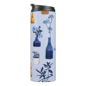 Moderne Blume Vase Vintag Monoton Thermosbecher (Nach rechts gedreht)