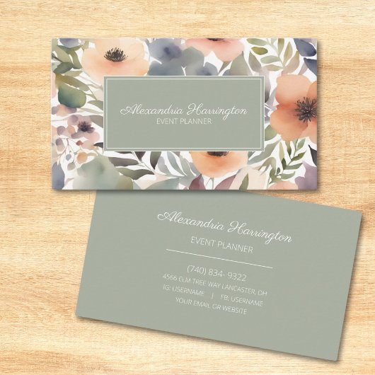 Moderne Blume Visitenkarte