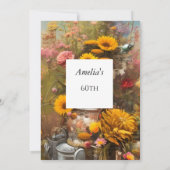 Moderne Blume vom Bauernhof Geburtstagsparty Einladung (Rückseite)