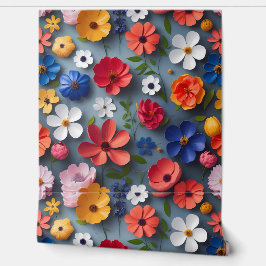 Moderne Blume von Blumenmischungen und Match Paper Tapete