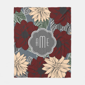 Moderne Blume von Red & Tan Fleecedecke