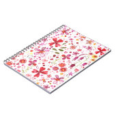 Moderne Blume Wasserfarbe Notizblock (Linke Seite)