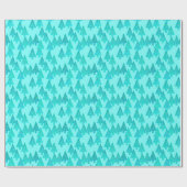 Moderne Blume Weihnachtsbäume - Aqua & Peacock Geschenkpapier (Flach)