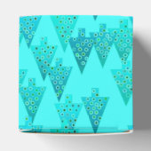 Moderne Blume Weihnachtsbäume - Aqua & Peacock Geschenkschachtel (Oben)