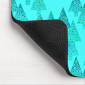 Moderne Blume Weihnachtsbäume - Aqua & Peacock Mousepad (Ecke)