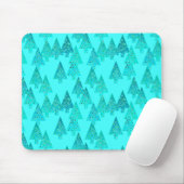 Moderne Blume Weihnachtsbäume - Aqua & Peacock Mousepad (Mit Mouse)