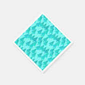 Moderne Blume Weihnachtsbäume - Aqua & Peacock Serviette (Ecke)