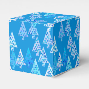 Moderne Blume Weihnachtsbäume - Cerulalblau Geschenkschachtel