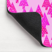 Moderne Blume Weihnachtsbäume - fuchsienrosa Mousepad (Ecke)