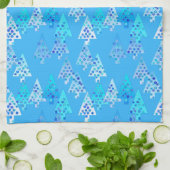 Moderne Blume Weihnachtsbäume - Himmel blau Handtuch (Gefaltet)