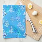 Moderne Blume Weihnachtsbäume - Himmel blau Handtuch (Viertel Falte)