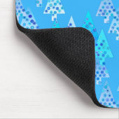 Moderne Blume Weihnachtsbäume - Himmel blau Mousepad (Ecke)